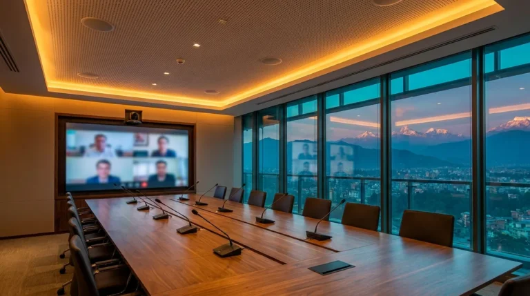 Modern corporate office AV and meeting room technology in Nepal